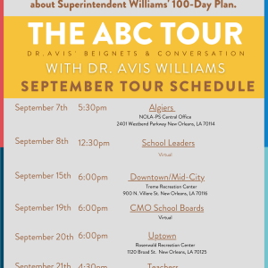 September ABC Tour Schedule